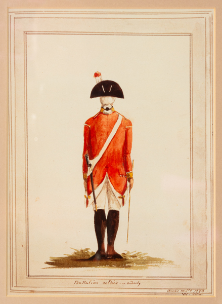 Photographs of uniform designs for Bucks Militia