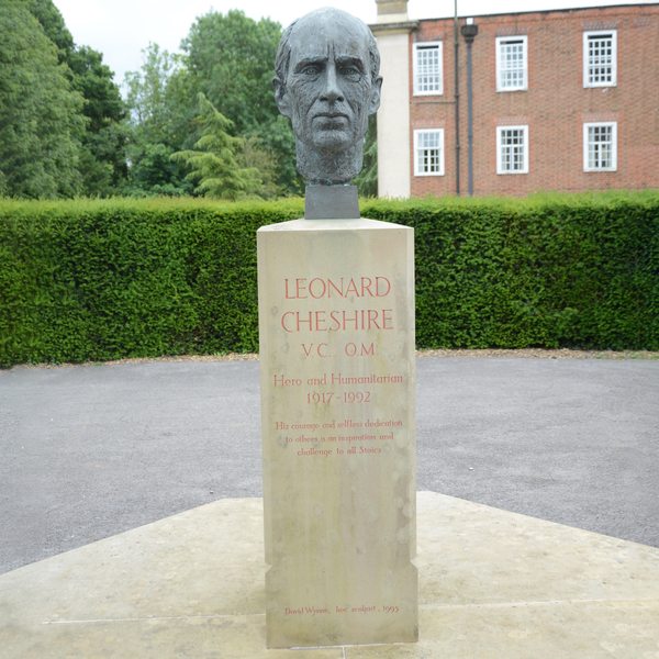 Bronze bust of Group Captain Leonard Cheshire Baron Cheshire